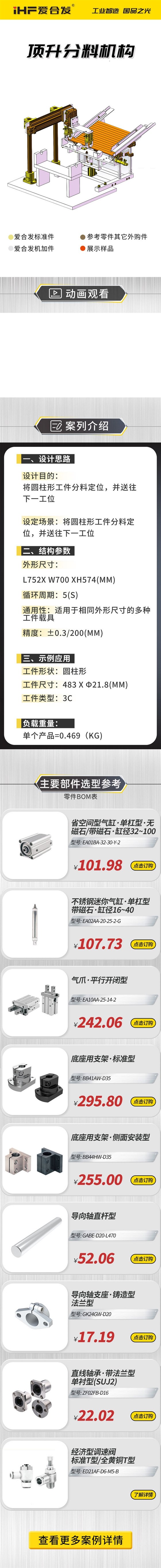 愛(ài)合發(fā)：案例介紹，頂升分料機(jī)構(gòu)！