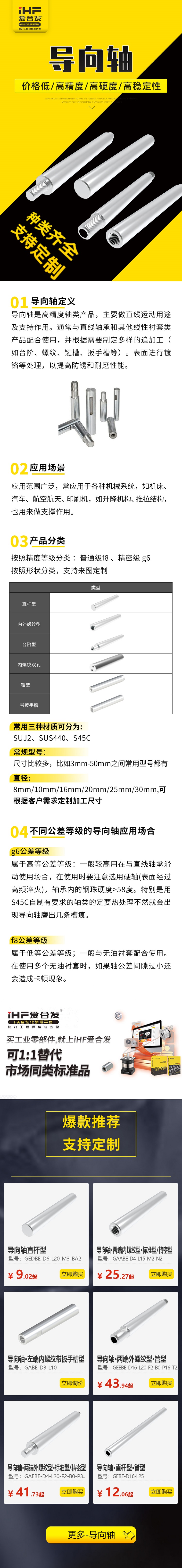 帶你了解不同公差等級(jí)的導(dǎo)向軸應(yīng)用場(chǎng)合！